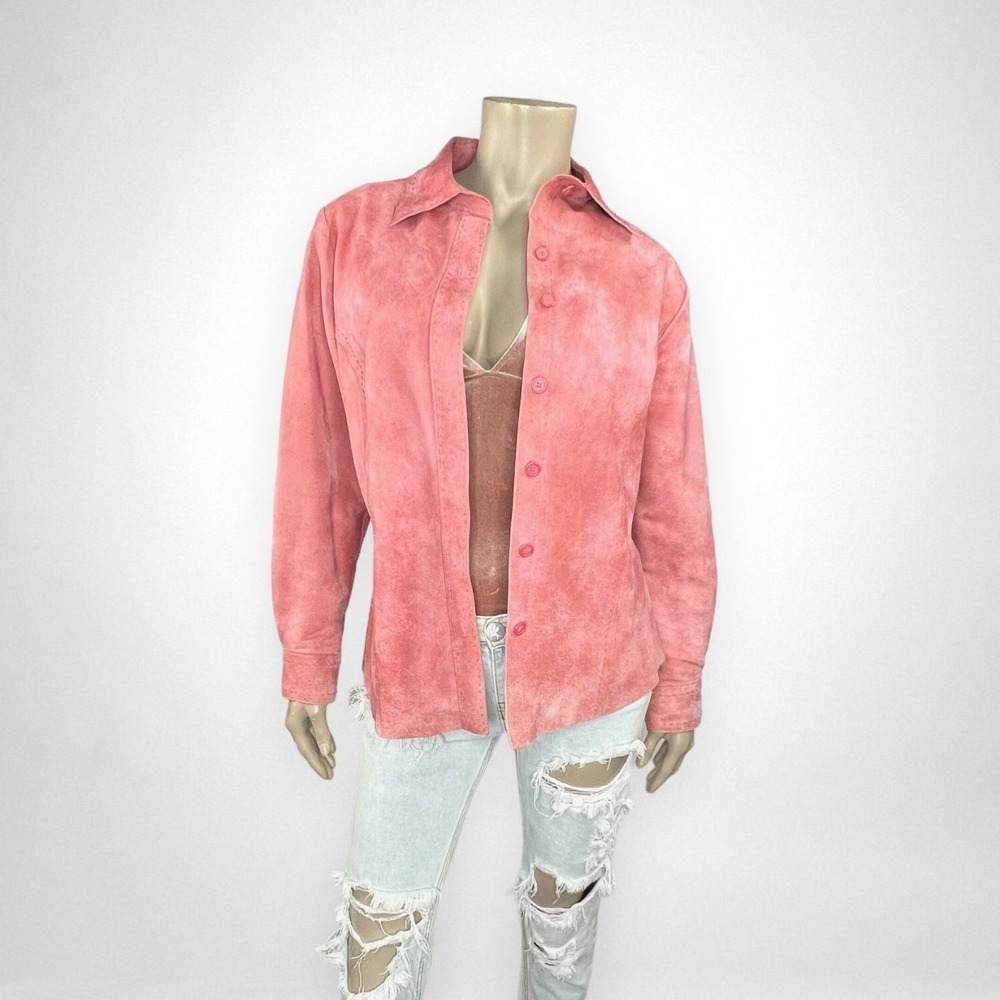 CABELA'S Medium Pink Leather Jacket Barbie